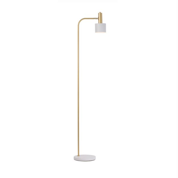 Nova Luce Paz - lampadaire - 165 cm - or et blanc