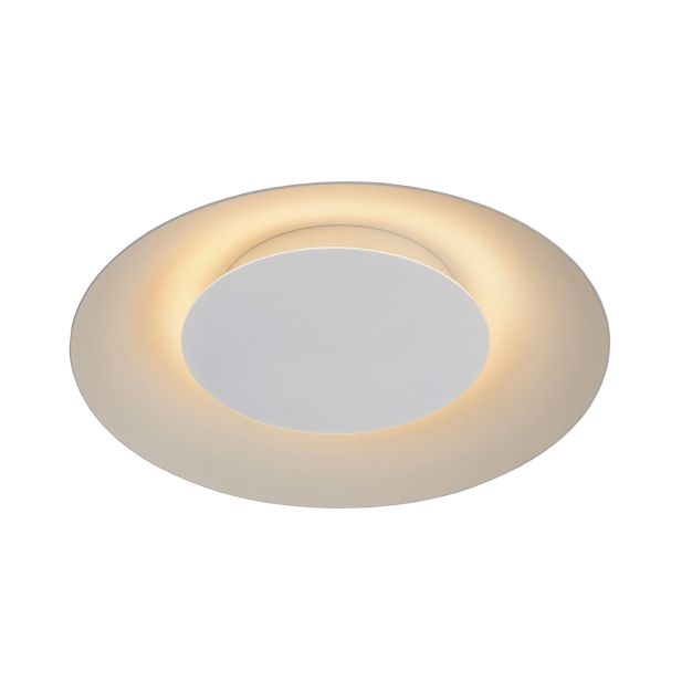 Lucide Foskal - plafonnier - Ø 34,5 x 7,3 cm - 12W LED incl - blanc