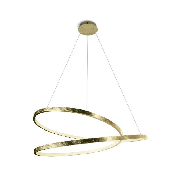 ONE Light Swirl - lampe suspendue - Ø 75 x 150 cm - 40W LED incl. - laiton