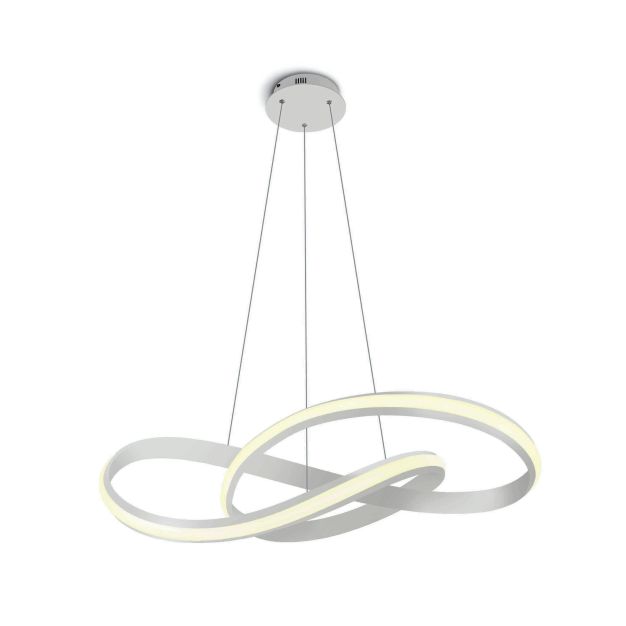 ONE Light Swirl - lampe suspendue - Ø 60 x 150 cm - 30W LED incl. - blanc