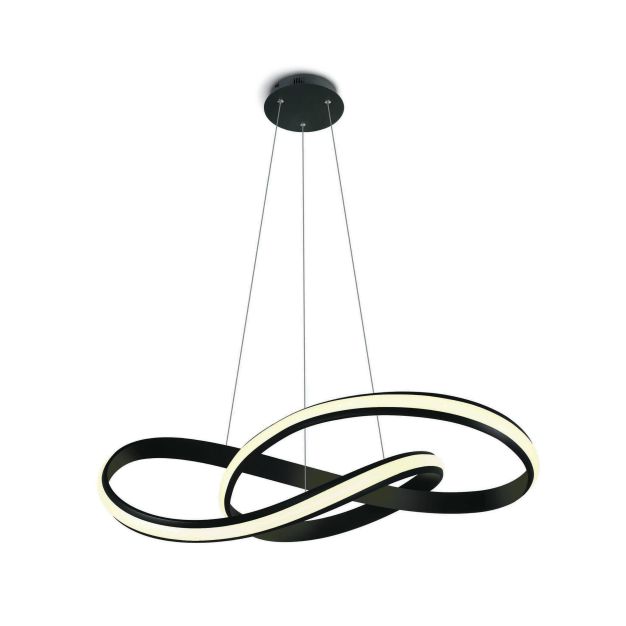 ONE Light Swirl - lampe suspendue - Ø 60 x 150 cm - 30W LED incl - noir