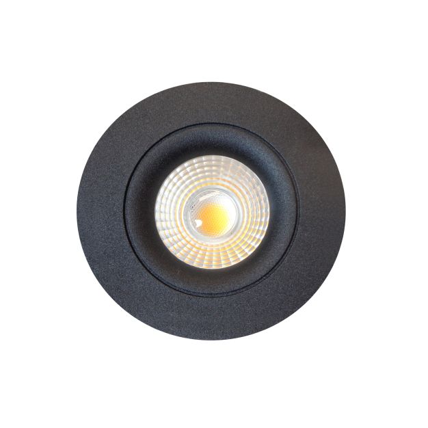 Artdelight Venice 2108 - spot encastré - Ø 80 mm, Ø 68 mm encastré - 8W LED dimmable incl. - IP44 - noir