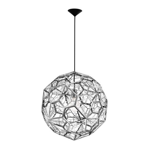 Nova Luce Sedile - lampe suspendue - Ø 55 x 210 cm - argenté