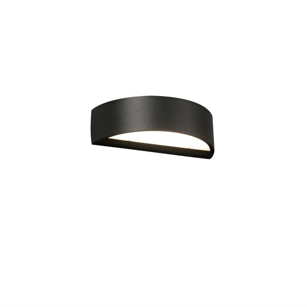 Faro Oval - applique murale - 20 x 9,4 x 5,5 cm - 10W LED incl. - IP65 - gris foncé