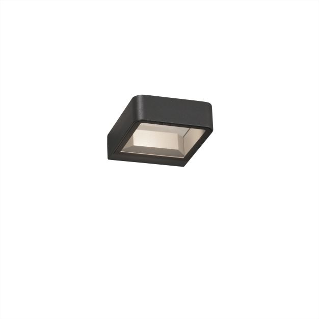 Faro Axel - applique murale - 12 x 4 x 14 cm - 6W LED incl. - IP65 - gris foncé