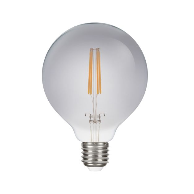 VK Lighting lampe à incandescence - Ø 9,5 x 13,2 cm - E27 - 8W dimmable - 2700K - fumé