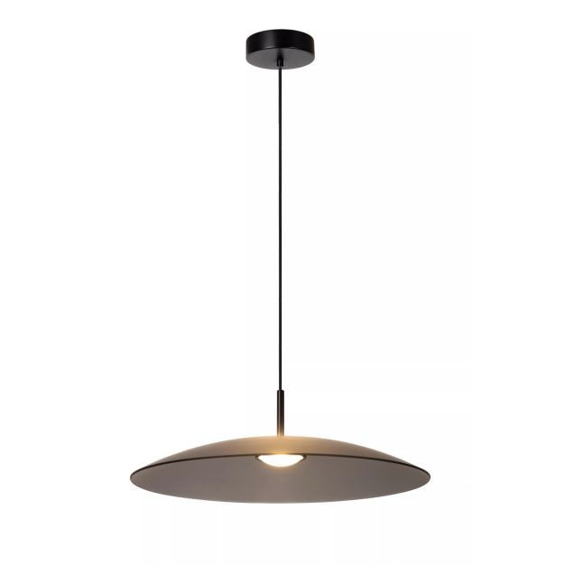 Lucide Menga - lampe suspendue - Ø 60 x 150 cm - 18,6W LED dimmable incl - fumé