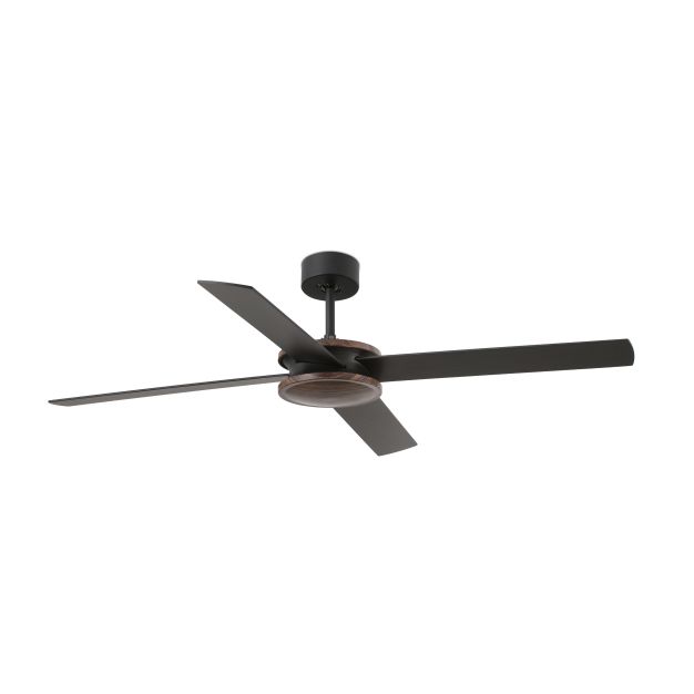 Faro Polea - ventilateur de plafond avec télécommande et minuterie - Ø 132,2 cm - noir et marron