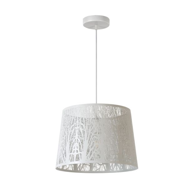 Lucide Garell - lampe suspendue - Ø 35 cm, 155 cm - blanc