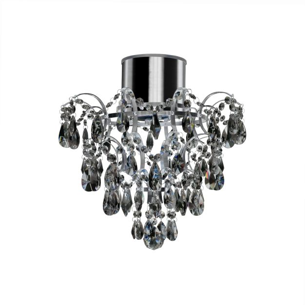 Searchlight Bathroom - lustre de salle de bain - Ø 36 x 38 cm - 4W LED incl. - IP44 - chrome