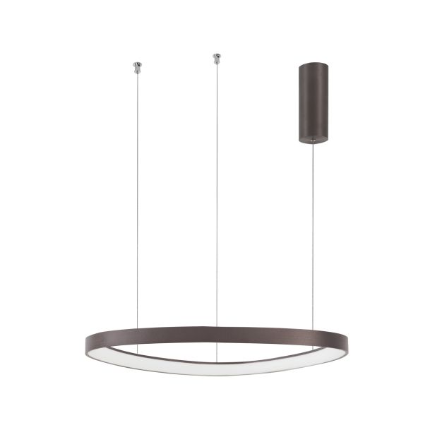 Nova Luce Esteva - lampe suspendue - Ø 65 x 150 cm - 48W LED dimmable incl. - brun café