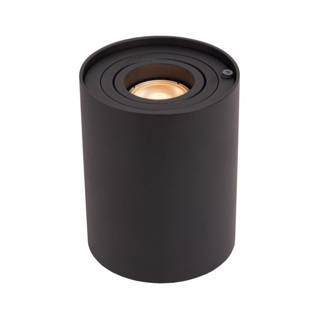 Lucide Tube - lampe à poser - Ø 9,6 x 12,5 cm - gradateur 3 niveaux - noir