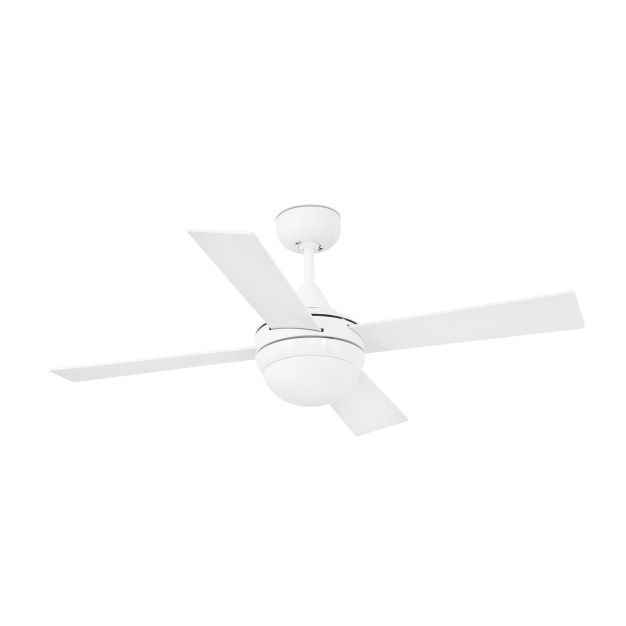 Faro Mini Icaria - ventilateur de plafond avec lumière et télécommande - Ø 107 cm - blanc et marron clair