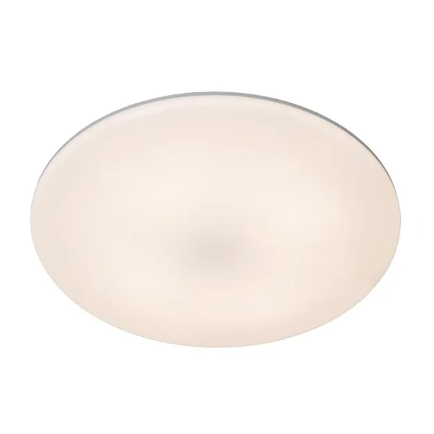 Lucide Olson - plafonnier - Ø 29 x 4,5 cm - 24W LED dimmable incl - IP54 - opale et blanc