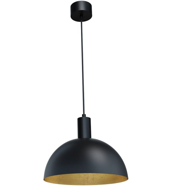 Maxlight Luisant - lampe suspendue - Ø 30 x 150 cm - noir et or