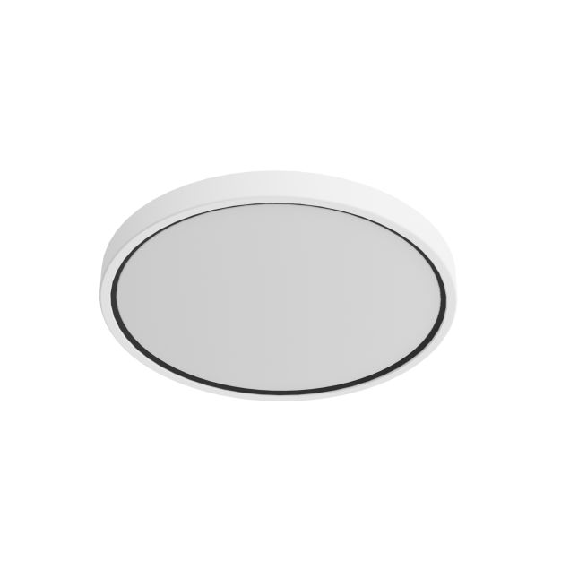 Nordlux Noxy - plafonnier de salle de bains - Ø 35 x 5 cm - 3 étapes Moodmaker Fonction SceneSelect - 15W LED incl. - IP44 - blanc