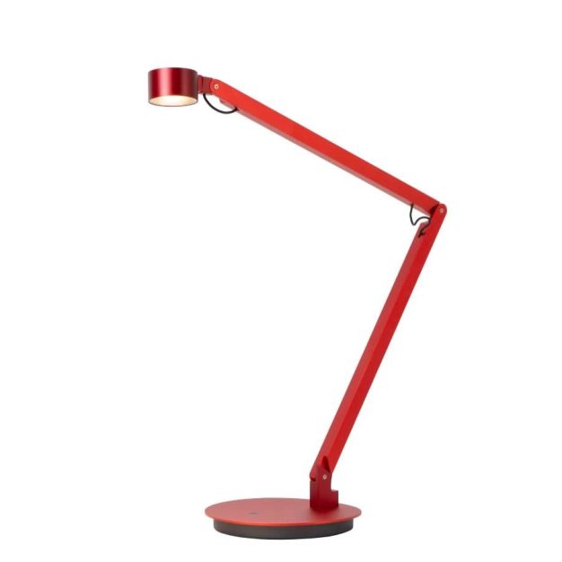 Lucide Ogden - lampe de bureau - 49 x 20 x 90 cm - 7W LED dimmable incl - rouge