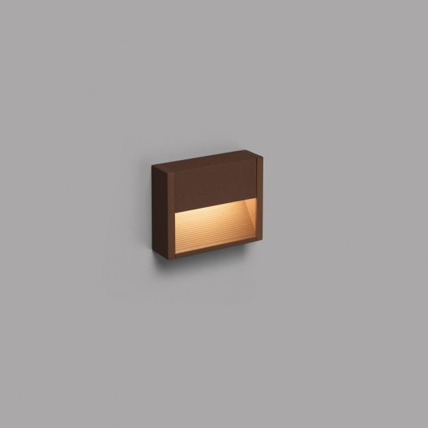 Faro Grada - applique murale - 15,7 x 4,6 x 12,8 cm - 3W LED incl. - IP54 - brun rouille