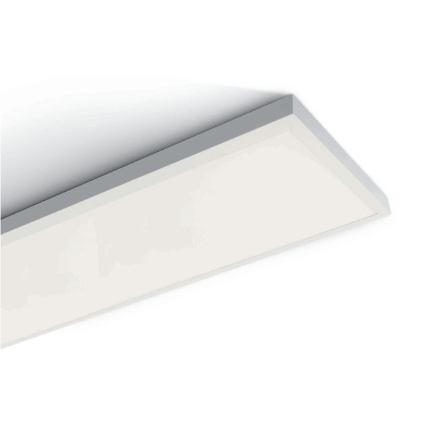 ONE Light LED Aluminium Panel - plafonnier - 120 x 30 x 4 cm - 40W LED incl. - IP40 - blanc - couleur de lumière blanc chaud