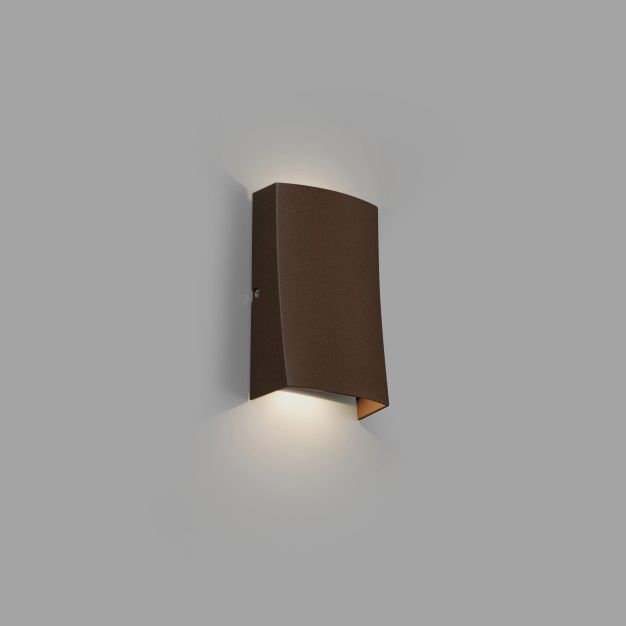 Faro Nairobi - applique murale - 8,5 x 5 x 15 cm - 6W LED incl. - IP54 - brun rouille