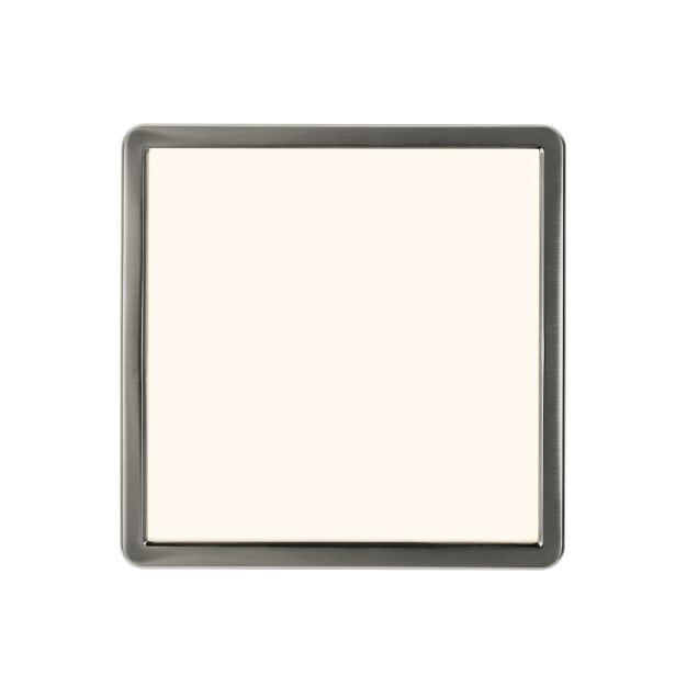 Nordlux Oja - plafonnier - 30 x 30 x 2,5 cm - 3 étapes Moodmaker Fonction SceneSelect - 14,5W LED incl. - nickel brossé