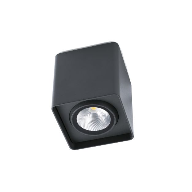 Faro Tami - spot en saillie 1L - 9 x 9 x 10 cm - 9W LED incl. - IP54 - gris foncé