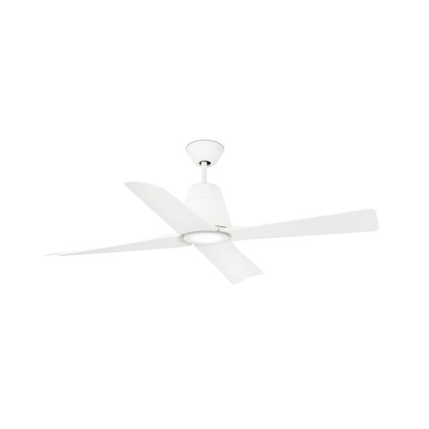 Faro Typhoon - ventilateur de plafond avec lumière et télécommande - Ø 130 cm - 16W LED incl. - IP44 - blanc