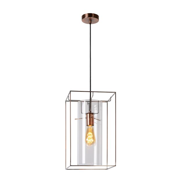 Lucide Julot - lampe suspendue - Ø 25 x 50 cm - cuivre