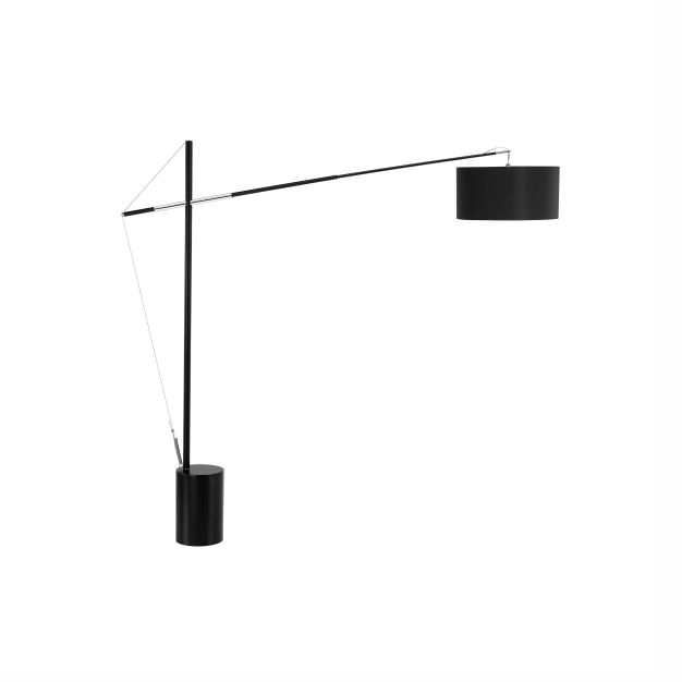 Nova Luce Traccia - lampadaire - 165 cm - noir