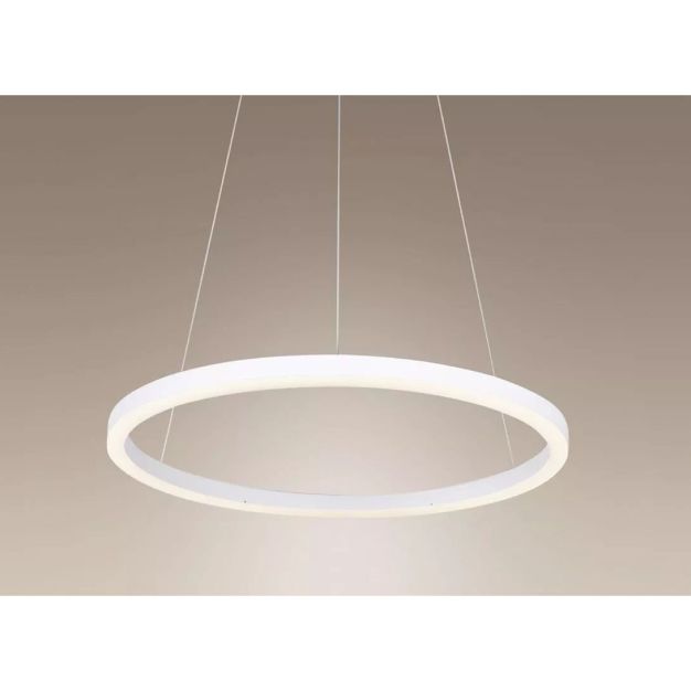 Maxlight Angel - lampe suspendue - Ø 60 x 150 cm - 36W LED dimmable incl - blanc