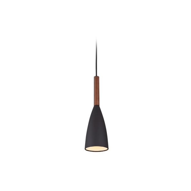 Maxlight Soft - lampe suspendue - Ø 10 x 220 cm - noir et brun