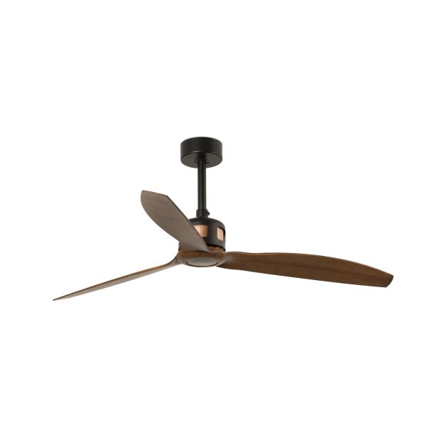 Faro Copper - ventilateur de plafond avec télécommande - Ø 128 cm - noir mat et brun foncé