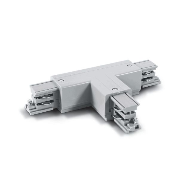 ONE Light Square Track Accessories - Connecteur en T droit - Système de rail triphasé - 16A - blanc