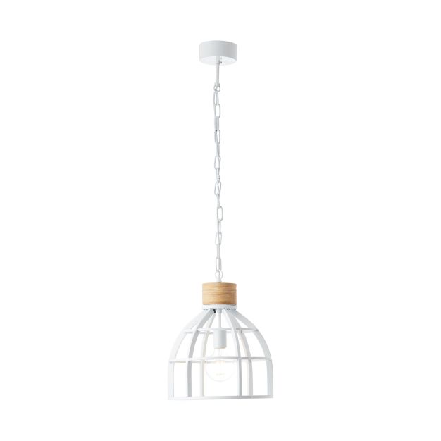 Brilliant Matrix Wood - lampe suspendue - Ø 34 x 139 cm - blanc