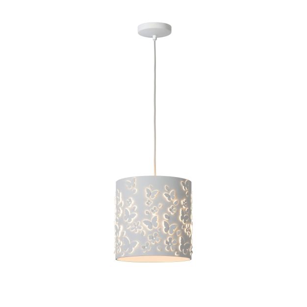 Lucide Marguerite I - lampe suspendue - Ø 25,5 x 130 cm - blanc