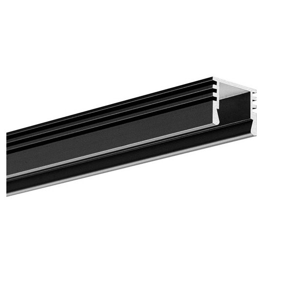 KLUS PDS-4-ALU - Profilé LED - 1,3 x 1 cm - longueur 200cm - noir