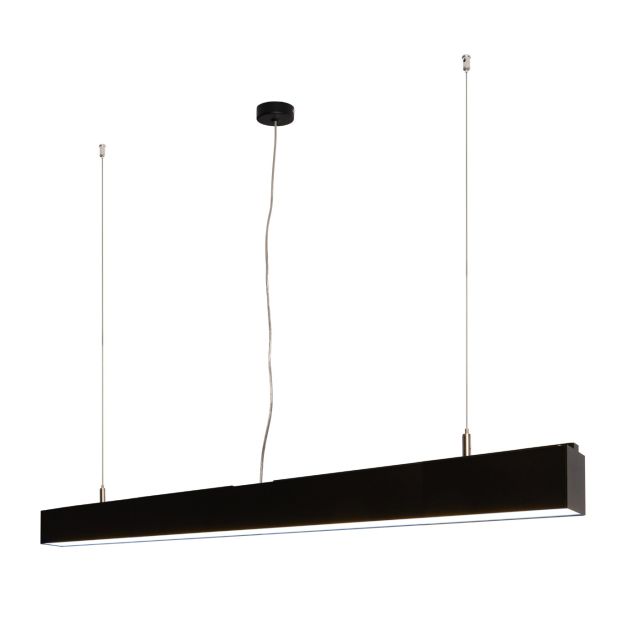 Roi Du Luminaire Linear - lampe suspendue - 113,5 x 5 x 200 cm - 36W LED incl. - noir - couleur de lumière blanche