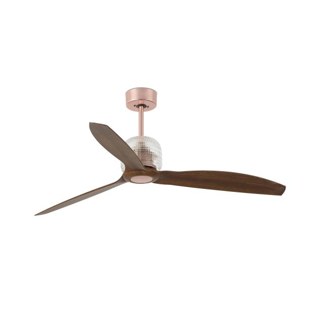 Faro Deco Fan - ventilateur de plafond avec télécommande - Ø 128 cm - brun foncé et cuivre