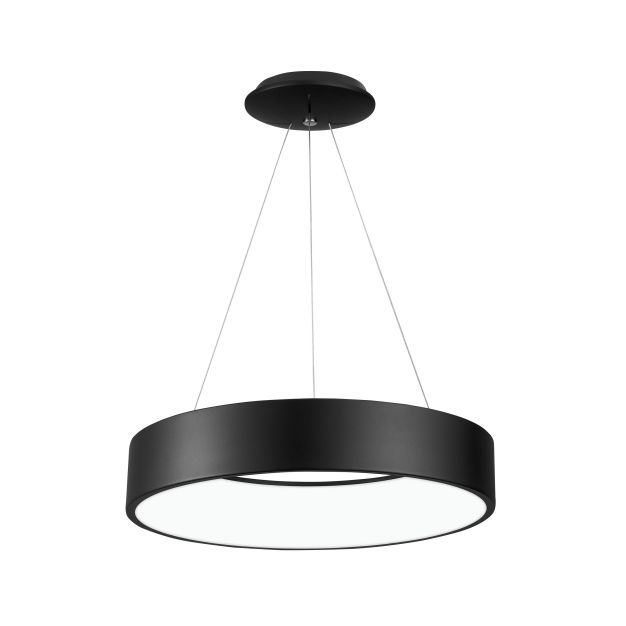 Nova Luce Rando - lampe suspendue - Ø 60 x 120 cm - 42W LED incl. - noir