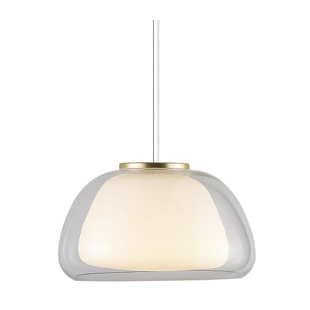 Nordlux Jelly - lampe suspendue - Ø 39 x 222,8 cm - transparent et blanc opale