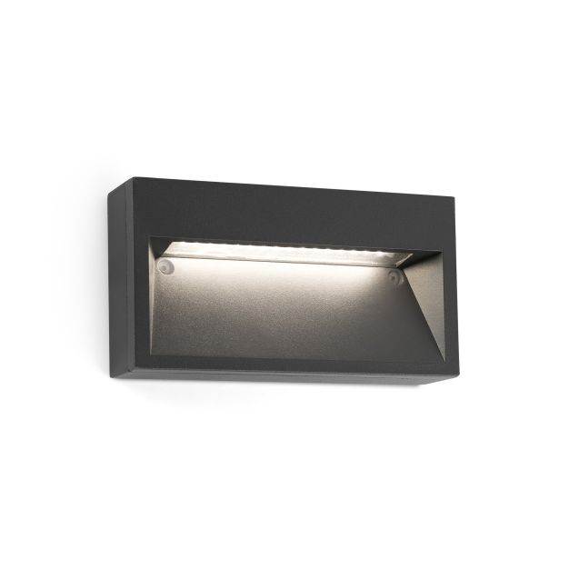 Faro Path - applique murale - 20,2 x 4,2 x 10,5 cm - 9W LED incl. - IP44 - gris foncé