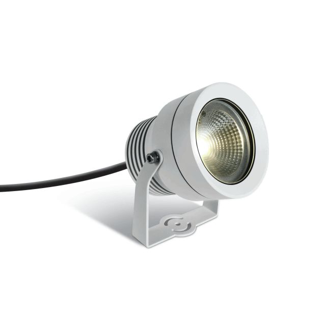 ONE Light COB Garden Spots - spot de sol sur piquet - Ø 13 x 11,4 cm - 20W LED incl. - IP65 - blanc