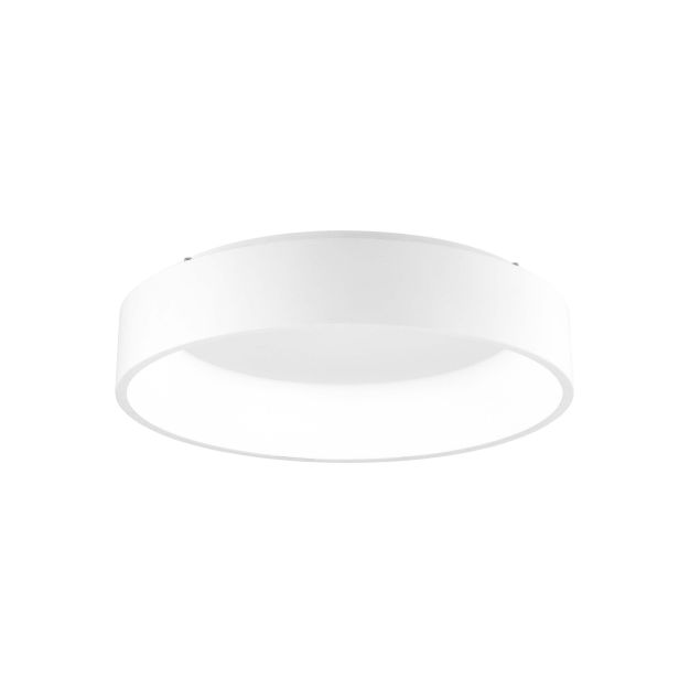 Nova Luce Rando - plafonnier - Ø 60 x 13 cm - 42W LED incl. - couleur de lumière blanc chaud - blanc mat