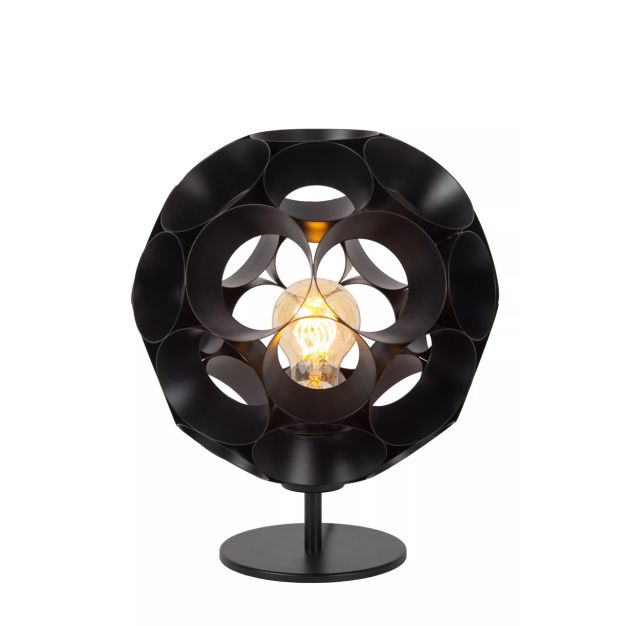 Lucide Hannelore - lampe à poser - Ø 25 x 29,2 cm - noir