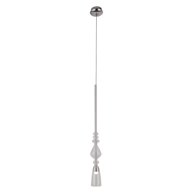 Maxlight Murano - lampe suspendue - Ø 7 x 190 cm - 3W LED incl - chrome