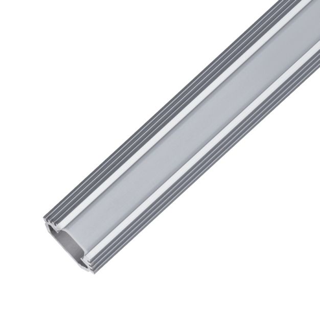 Elmark Elm9012 - profilé aluminium pour bande LED avec couvercle en PVC mat - montage en surface - longueur 1 mètre