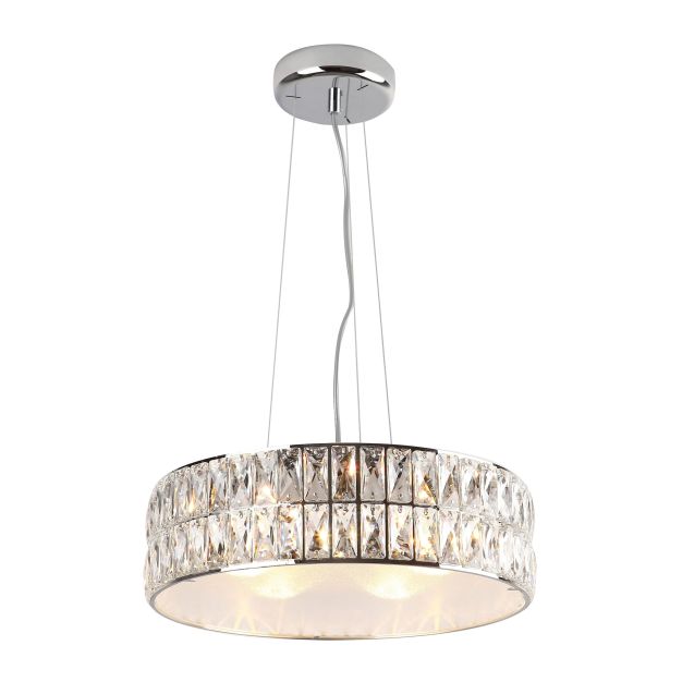 Maxlight Diamante - lampe suspendue - Ø 46 x 135 cm - chrome