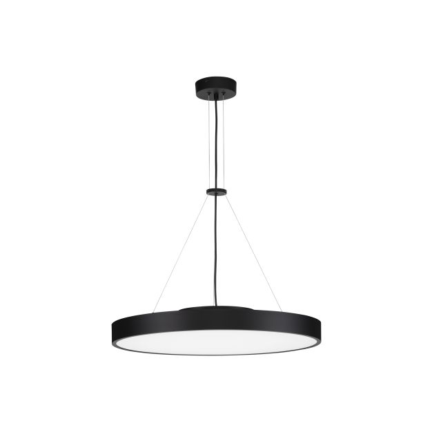 Nova Luce Perfect Profile - lampe suspendue sur télécommande (excl.) - Ø 40 x 120 cm - 24W LED dimmable incl. - 2700K-6000K - noir