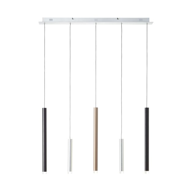 Brilliant Cembalo - lampe suspendue - 89 x 8,5 x 120 cm - gradateur à 3 niveaux - 5 x 4W LED incl. - multicolore