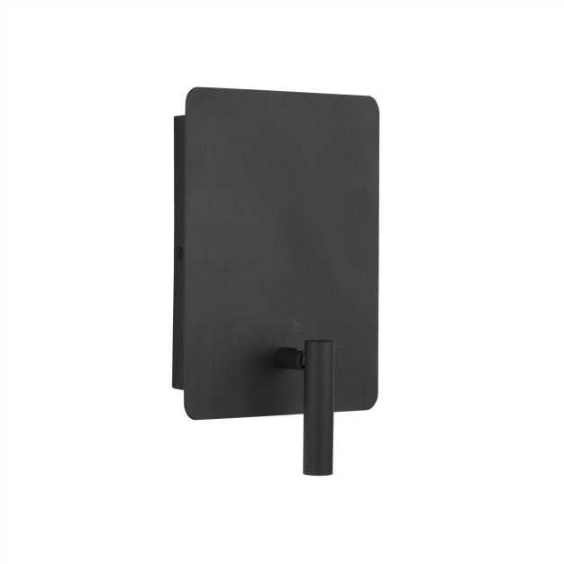 Nova Luce Zen - applique murale avec interrupteur et chargeur USB - 14 x 7,5 x 20 cm - 5W + 3W LED incl. - noir sable